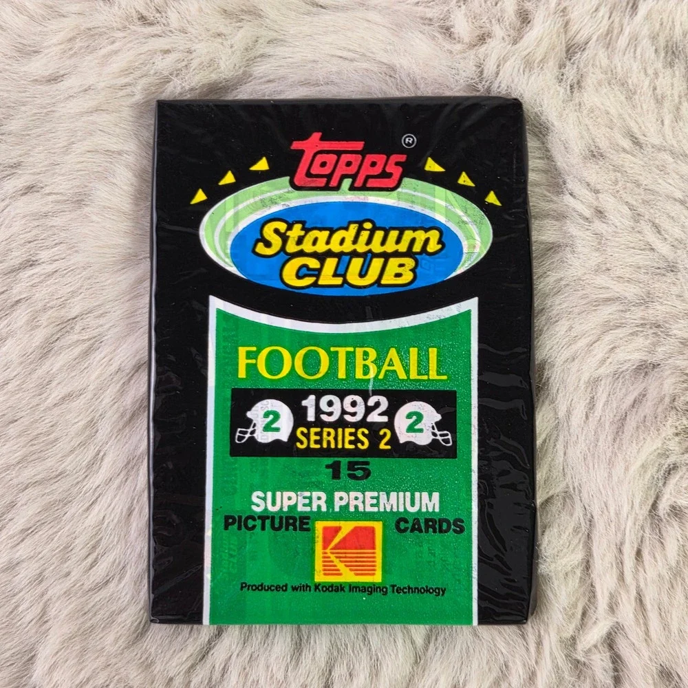 5 Pack Lot 1992 Topps Stadium Club Football Series 2 Sealed Super Premium Cards